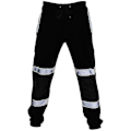 Miniatyrbillede 1 af 2: Sikkerhedsarbejdsbukser til voksne, høj synlighed, elastisk talje, joggingbukser FRA Black