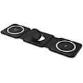 Miniatyrbild 1 av 7: Laddstation för Flera Apple-enheter - 3 i 1 Vikbar Magnetisk Trådlös Laddningsdocka - Reseladdningsplatta (Mörk)
