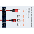 Miniatyrbild 4 av 5: 2-pack USB-C 3-i-1 Magnetisk Laddningskabel 60W Snabbladdning – Svart{HH}