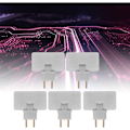 Miniatyrbilde 4 av 5: stk. flat kontakt trådløs stikkontakt 180 graders rotasjon 1 til 3 EU-stikkontaktadapter 110-250V for plassering bak møbler.{HH}
