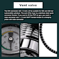 Miniatyrbilde 3 av 5: PCP fyllestasjon adapter for dykkerflasker med G5/8\" DIN adapter og 50 cm slange - WELLNGS