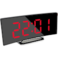 Miniatyrbild 1 av 5: Digital Väckarklocka för Sängbord, LED-Väckarklocka med Display, Nattlampa, USB-Laddningsport, för Sovrum, Röd