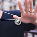 Miniatyrbilde 4 av 4: Memento Mori Halskjede Carpe Diem Anheng 3D Hodeskalle Halskjede for Menn Mori 400-årsdag Spesielt Minnehalskjede