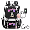 Miniatyrbillede 3 af 3: Aphmau Anime Rygsæk 3D Printet Tegneserie Oxford Vandafvisende Fuldt Kugle USB Skoletaske Drenge Piger Studerende Stor Kapacitet Rygsæk-yvan 11