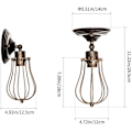 Miniatyrbilde 8 av 8: Retro vegglampe, industriell belysning, justerbar base, rusten w