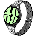Miniatyrbillede 2 af 7: Rem til Samsung Galaxy Watch 7/6/5/4 20mm Bling Diamant Metal Udskiftningsrem til Kvinder og Mænd Black