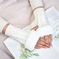 Vinterhandskar för kvinnor Termiska Vindtäta Pekskärmskompatibla Kallt väder Varm vit