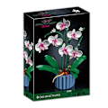 Pikkukuva 1 / 9: Rakennuspalikat Orkidea Phalaenopsis Kimppu Bonsai Tyttö Kokoa Koulutuslelu Lahja Phalaenopsis