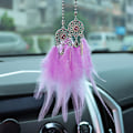 Pikkukuva 2 / 11: Luova auton riipus sulka unisieppari taustapeili auton koriste riippuva auton sisätilan riipus Big Red Feather Dream Catcher