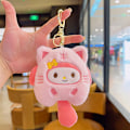 Miniatyrbild 1 av 11: Tecknad Kuromi docka skolväska hänge docka plyschleksak par nyckelring väska hänge Plush Animal Series-My Melody 11cm (with keychain)