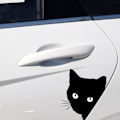 Miniatyrbilde 4 av 5: Bilklistremerker solid CAT bilklistremerker ser fremover svart katt bilvindu
