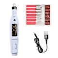 Miniatyrbilde 1 av 2: Elektrisk fil, elektrisk neglefil, 6 deler inkludert Svart{hh] white