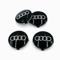 Passer til Audi 60 mm hjulnavkapsel A6 C5 hjullogo, 4-pak