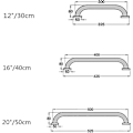 Pikkukuva 2 / 5: Kylpyhuoneen kahva 40 cm Kiinteät messinkiset kultaiset kaiteet
