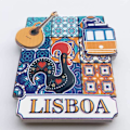 Pikkukuva 2 / 5: 3D Lissabon Portugali Jääkaappimagneetti Turistimatkamuisto Käsintehty Resi