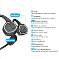 Pikkukuva 2 / 5: Luujohdekuulokkeet Bluetooth Langattomat IPX8 Vedenpitävät MP3 Hifi Mikrofoni Kuulokkeet Uintiin (Musta)