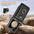 Miniatyrbillede 4 af 5: Crossbody Wallet Case til Samsung Galaxy Z Flip 6, Skulderrem, Ring Stand, RFID Kortlomme, Læder Etui Rosaguld Rose Gold For Galaxy Z Flip 6