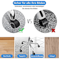 Miniatyrbilde 4 av 5: Erstatningshjul for kontorstoler på harde gulv - 5-pakning - 11 mm / 22 mm - For gamingstoler, dreiestoler, Pr{HH}