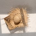 Miniatyrbilde 3 av 5: Stråhatt for kvinner - Stor solhatt for voksne - UV-beskyttende solhatt med bred brem