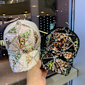 Miniatyrbillede 4 af 11: Sommer mesh paillet hat dame åndbar solhat rejse all-match koreansk baseballkasket andenæb kasket Lattice sequined mesh hat Adjustable