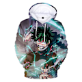 Miniatyrbillede 1 af 3: My Hero Academia Hættetrøjer til Voksne Casual Izuku Midoriya 3D Printet Sweatshirt Toppe Hættetrøje Gaver 2XL