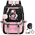 Miniatyrbild 2 av 3: Aphmau Anime Ryggsäck 3D-tryckt Cartoon Oxford Vattentät Full Ball USB Skolväska Pojkar Flickor Studenter Stor Kapacitet Ryggsäck-yvan 11