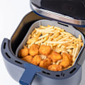 Miniatyrbilde 7 av 10: Airfryer Silikonform Matsikker Gjenbrukbar Varmebestandig Ovnstilbehør Grå Gr Grey Round 19cm X Style