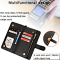 Miniatyrbillede 2 af 5: CQBB Kompatibel med Samsung Galaxy S21 5G Etui Magnetisk Tegnebog Premium Læder Kortholder Beskyttende Etui med Skal{F2}