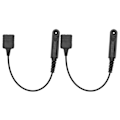 Miniatyrbillede 6 af 8: 2 stk. Walkie Talkie Audio Kabel Adapter Headset Adapter til UV-9R Plus K Port 2 Pin Headset{hh} 0.2