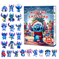 Miniatyrbillede 1 af 2: Ny Star og Stitch Julekalender med Nedtælling 24 stk. Gavekalender Blind Box