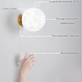 Miniatyrbillede 2 af 5: Indendørs Væglampe, 15cm Måne og Astronaut Design, Indendørs LED Væglampe (Gratis Pære G9*1)