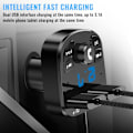 Miniatyrbilde 5 av 7: Billader FM-sender Bluetooth Audio Dobbel USB Bil MP3-spiller Autoradio Handsfree Lader 3.1A Hurtiglader Biltilbehør