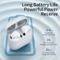 Miniatyrbild 4 av 6: Earpods Pro 5 Trådlösa Bluetooth Hörlurar med Byt Namn GPS Stöd för iOS/Android Vit Vit White 4.4*4.5*2.1cm