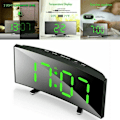 Miniatyrbild 1 av 5: LED Digital Väggklocka Spegel Bordsklocka med Snooze Alarmklocka Nattlampa Digital Väggklocka Sovrum Stora Siffror
