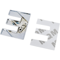 Miniatyrbillede 4 af 4: 3D Metal Emblem Bogstav E Sticker - Forkromet Zinklegering Bil Symbol Emblem Mærkat