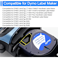 Miniatyrbillede 4 af 5: 3-pak kompatible til Dymo Label Maker Refills 91331 S0721660 Hvid plastetikettape 12mm x 4m (1/2\" x 13') til Dymo L{HH}