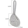 Miniatyrbillede 5 af 5: Dame Trekant Bling Glitter Håndtaske Krone Æske Clutch Aften Luksus Tasker Fest Galla