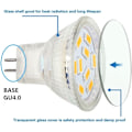 Pikkukuva 3 / 5: LED MR11 -lamput 2W 12V, GU4 Lämmin valkoinen 3000K, 20W Halogeeniekvivalentti, MR11 G4/GU4.0 LED-lamppu (4 kpl)