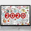 Miniatyrbilde 2 av 3: 1000 brikkers puslespill 2020 Julepuslespill for voksne barn leker ornament