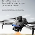 Pikkukuva 5 / 5: DLRC D6 AIR HD Kaksi Kamerainen Taitettava Lento Drone 5-puolinen Esteiden Välttäminen RC Quadcopter (Optical F Oranssi) Orange Style C