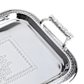 Miniatyrbilde 2 av 5: Nordisk Serveringsbrett i Rustfritt Stål med Håndtak Elegant Rektangulær Kaffebar Matholder Dessert Display Plate Dekor Gull Gold L