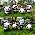 Miniatyrbillede 2 af 2: 8 søde panda dukker søde panda legetøjsfigurer legetøj mini panda
