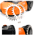 Miniatyrbild 1 av 10: Worx Landroid Robotgräsklippare Hjul Remdrift Dubbade Halkfria Hjul - L Typ 225mm, 2 st