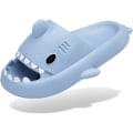Miniatyrbillede 1 af 3: Haj Slides til mænd og kvinder Cloud Slippers Sommer Nyhed Åben Tå Slide Sandaler Anti-Slip Strand Pool Brusebad Sko med blue
