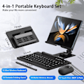 Miniatyrbilde 5 av 8: Samsung Galaxy Z Fold 6 5 4 Stativ og Tastatur Mus, Bærbart Mini Bluetooth-tastatur
