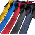 Miniatyrbild 5 av 5: Slips för män 5CM Grön Smal Smal Passform Flera Färger Finvävd Twill