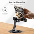 Miniatyrbild 2 av 4: UGREEN Magnetisk Telefonhållare för MagSafe, Höjdjusterbart iPhone-ställ för Skrivbord med 360° Rotation Kompatibel för iPhone 16 15 Svart