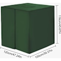 Miniatyrbild 3 av 5: 1000L IBC Tankskydd, 420D Vattentanksöverdrag, Anti-UV Tankskydd, IBC Tank Skyddsöverdrag med Dragkedja, 120 x 100 x 116 cm (Grön){HH}