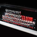Miniatyrbillede 7 af 7: 80 Dele Bærbar Topnøgle Organizer, Sæt med 1, Værktøjsorganisator 1/4\", 3/8\", 1/2\", Kraftig Topnøgleholder, Sorte Skinner, Blå og Rød