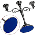 Miniatyrbilde 4 av 5: 3-Arms Metall Lysestake Sølv Europeisk Elegant Lysestake Lysestakeholder for Bryllup Spisebord Julebord Hjem Dekor Svart